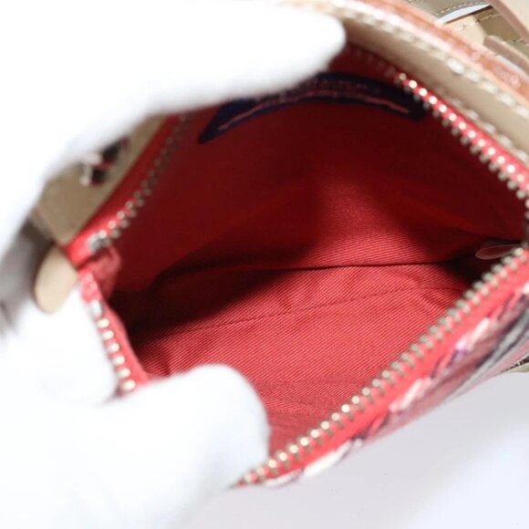 BURBERRY Nova Check Blue Label Shoulder Bag Canvas 2way Pink Silver Auth BD1626 - Picture 12 of 16